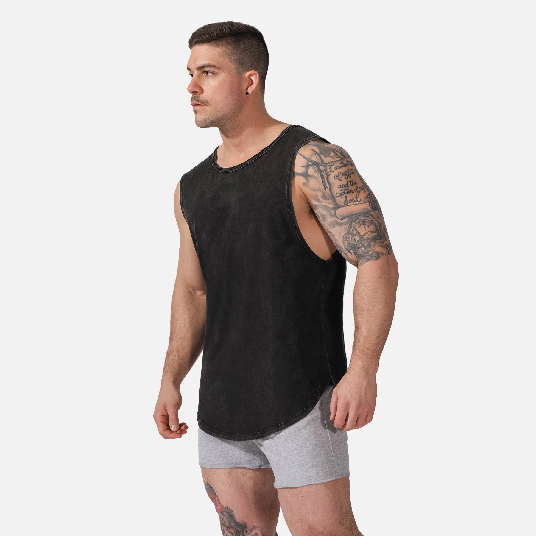 OEM Bodybuilding Stringer Hoodie Stringer Tank Top Workout Vest Gym Hoodie Men's Tanktops with Custom Logo