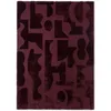 Wool Rug Twinset Mural Red