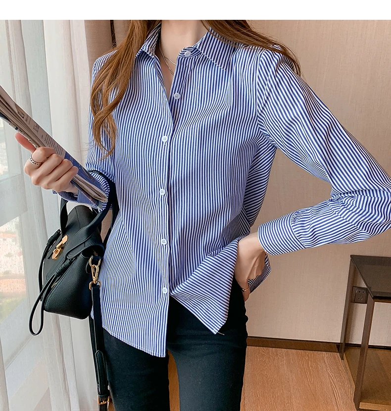 Casual Single Breasted Turn Down Collar Short Sleeve Blouse main image 1