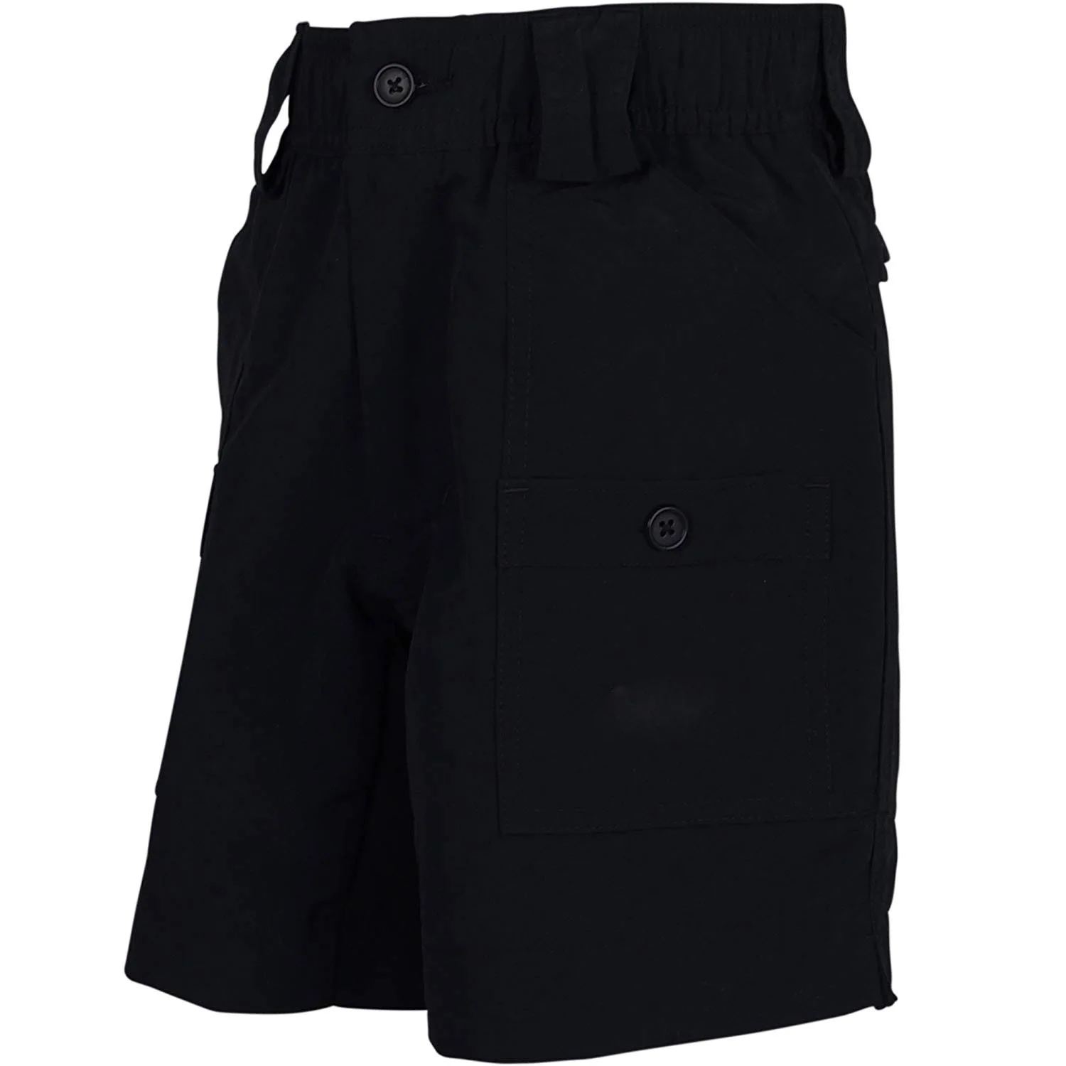 Raw Edge Fleece Shorts- Mens Black/White