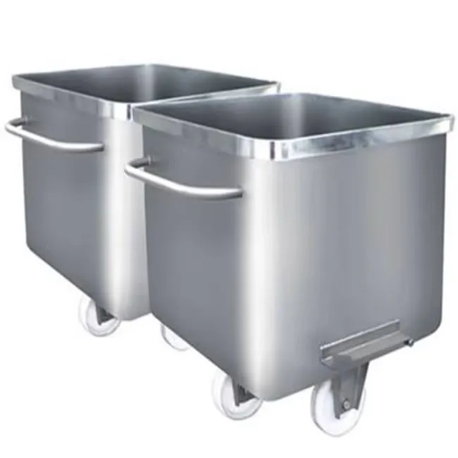 304 stainless steel transfer container/tote/meat trolley
