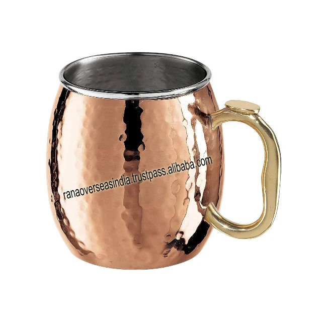 Hammered Stainless Steel Moscow Mule Mugs Copper Plated Moscow Mule