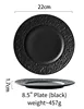 8.5" round Plate (Black)