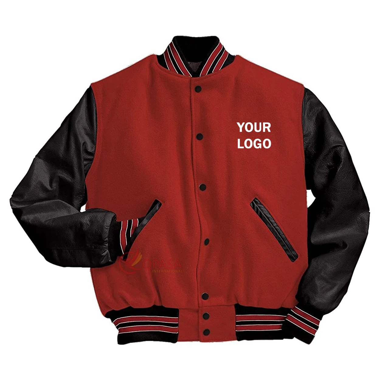 OEM Custom Ribbed Elastic Cuff Fashion Leather Sleeve Embroidery Varsity  Jacket for Men - China Varsity Jacket and Letterman Jacket price