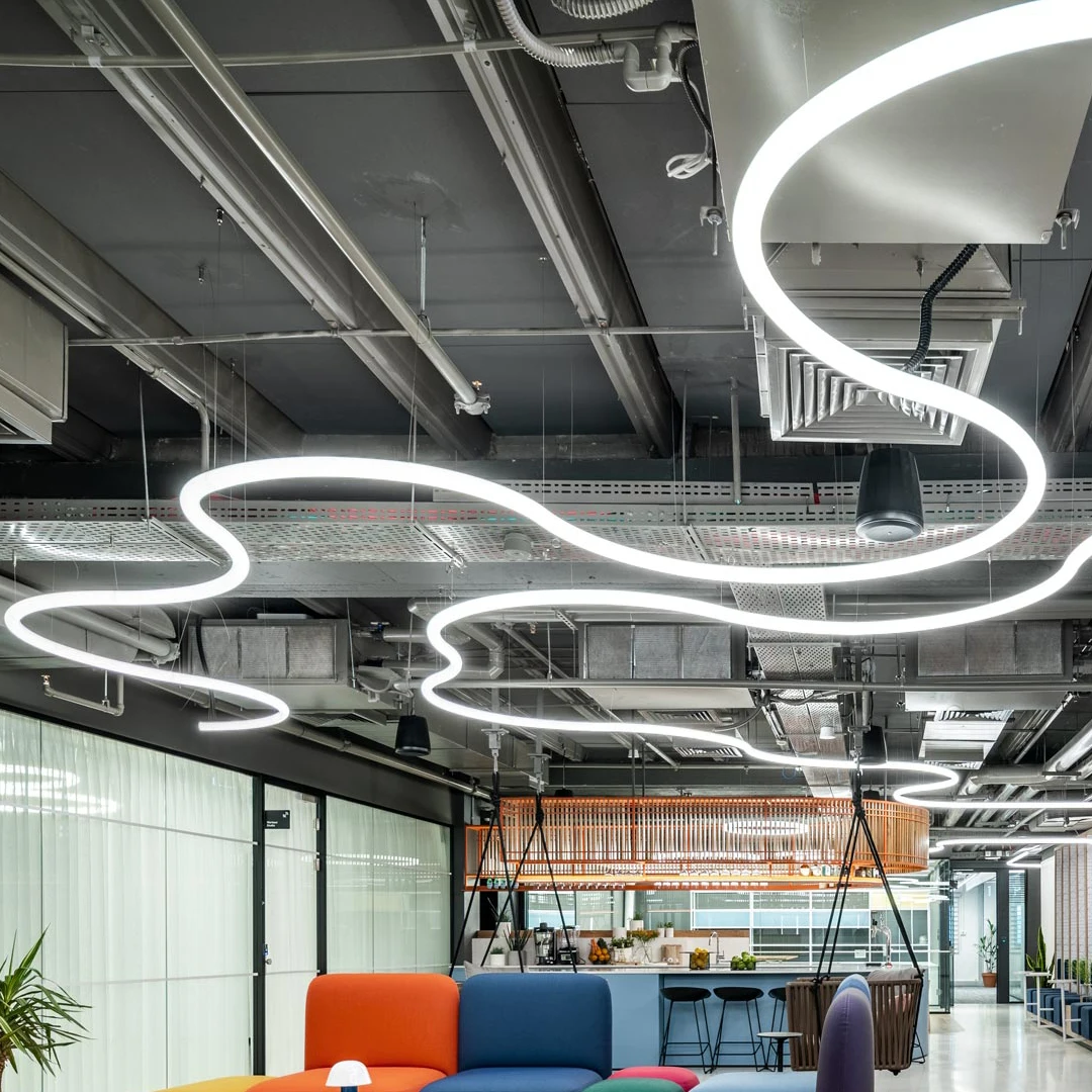 Гибкие красочные IP67 заводская цена круглые светодиодные неоновые гибкие светильники 360 градусов нейлоновые тканые сетчатые подвесные люстры