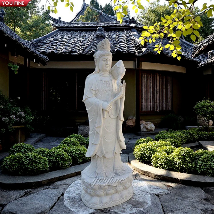 屋外ガーデン等身大白い大理石観音仏石像| Alibaba.com