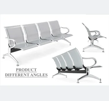 4seaters Traditional Airport Bench Long Public Chair Hospital Library Art Gallery Waiting Chair School seatrest ticket Office