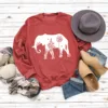 Red sweatshirt (white font)