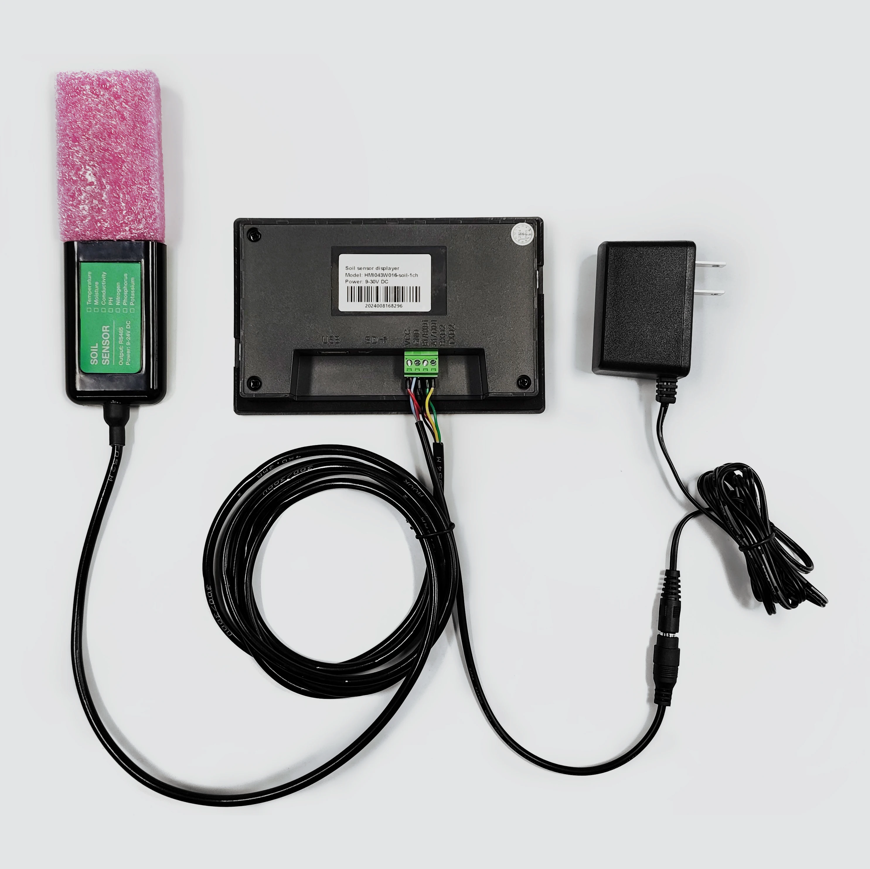 Soil Moisture Temperature Humidity EC PH Salinity NPK 8 in 1 Sensor ...