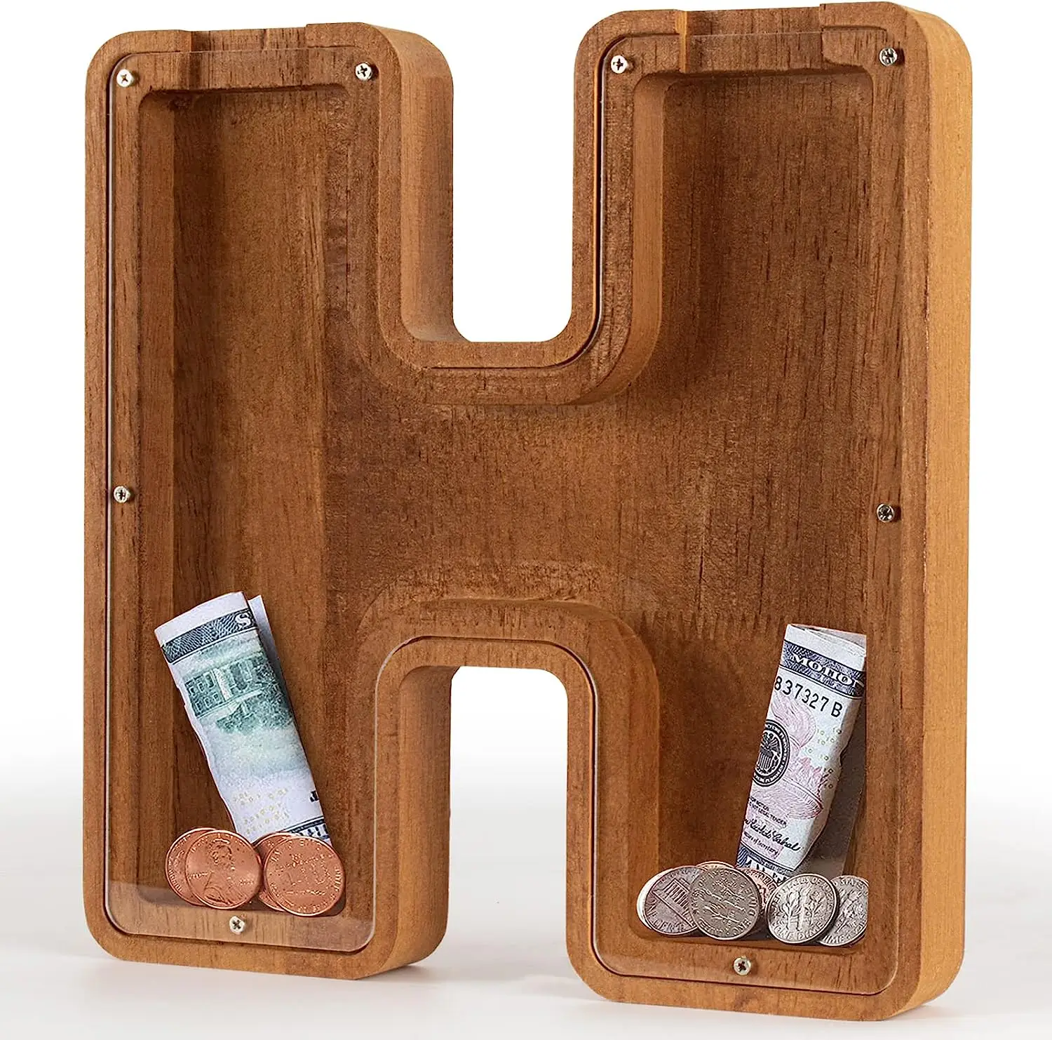 Wooden Letter Piggy Banksnull