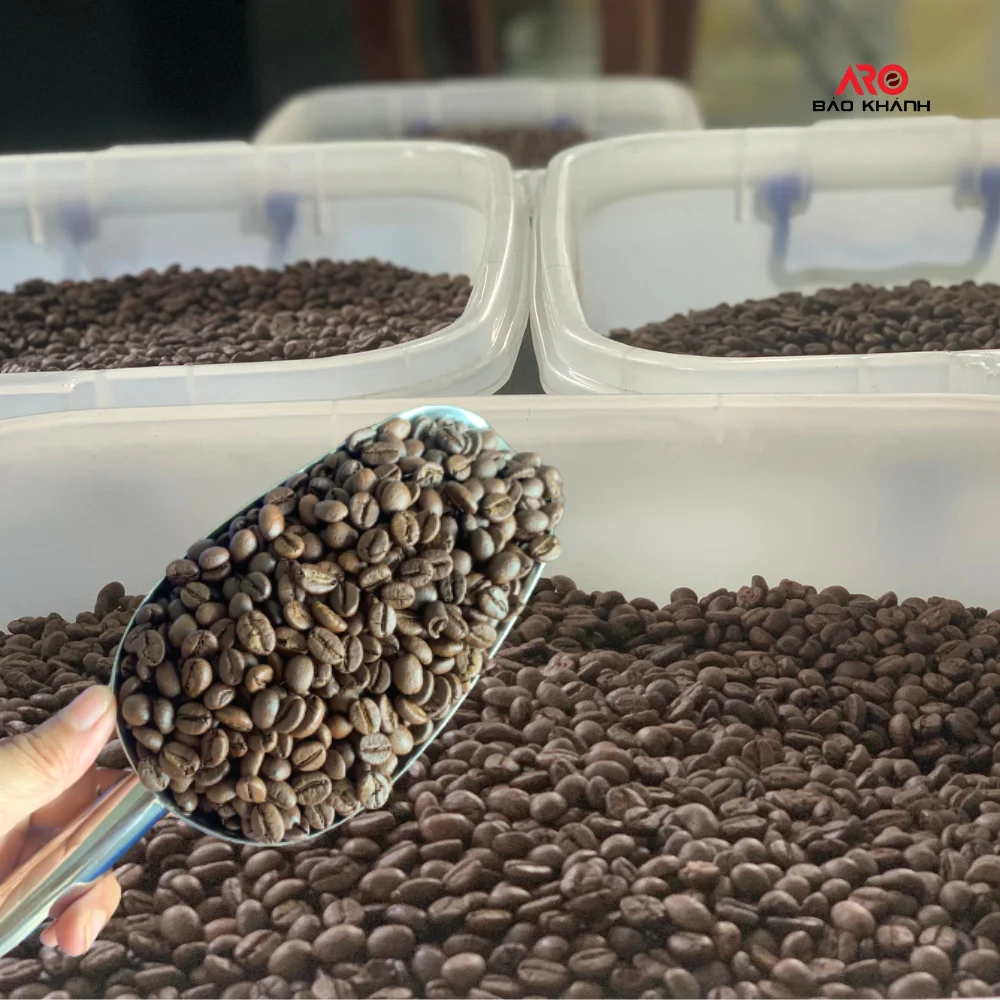 优质阿拉比卡咖啡品牌越南烘焙咖啡豆1千克接受OEM。价格好，香味浓郁，果味，酸度，香甜