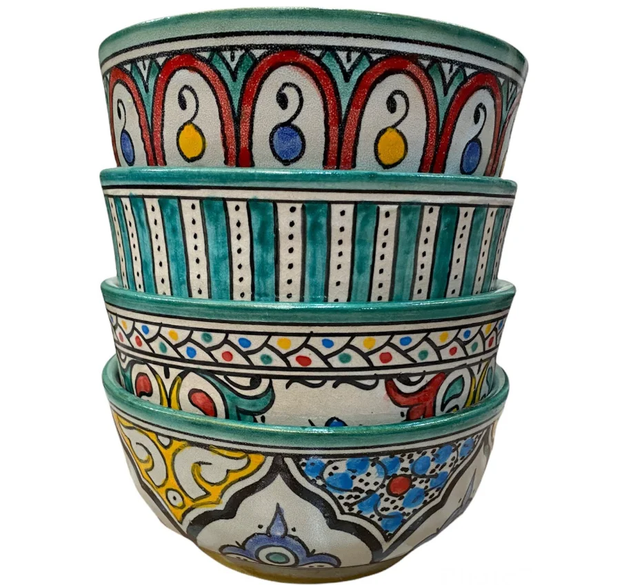Moroccan Handmade Ceramic Serving Bowl - Large 12 Inches Across