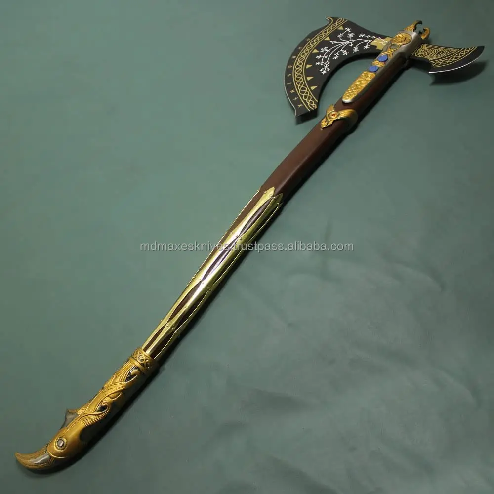 Kratos Axe From The Game God Of War Handmade Forged Stainless Steel Leviathan Axebearded Axe