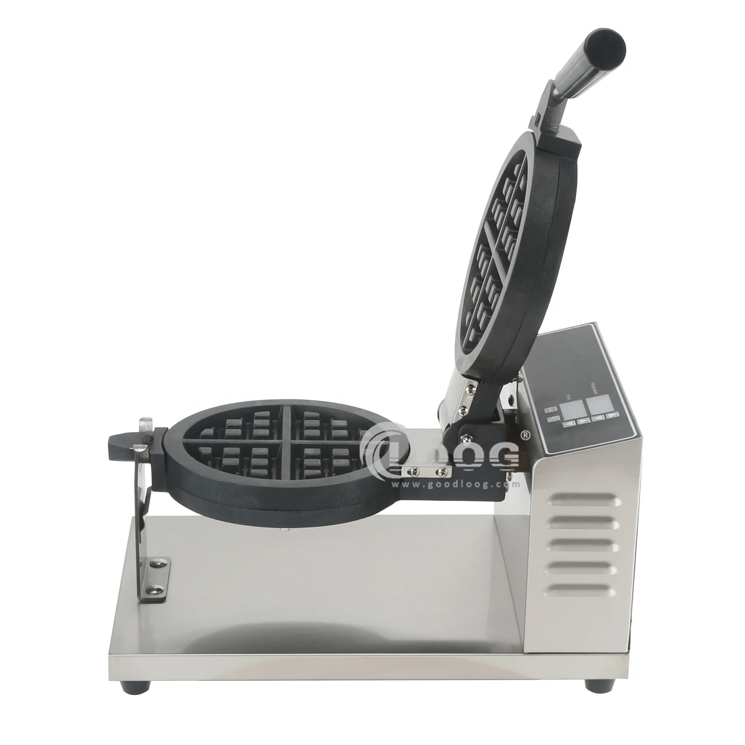 Commercial Belgian Waffle Maker Non-Stick Breakfast Device with Removable Plates for Hotels Electric Power Source
