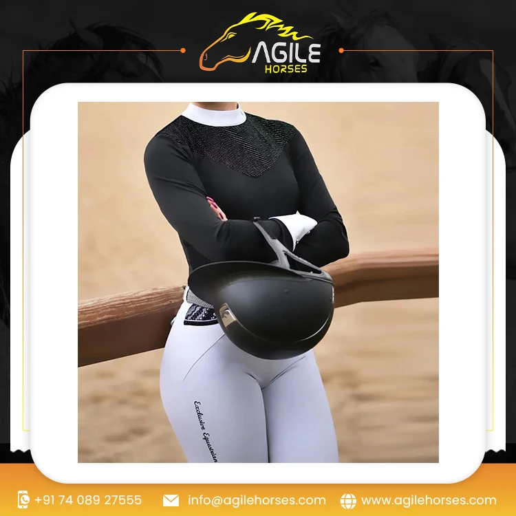 New Baselayer Show Shirts Breathable Design Top Equestrian Clothing ...