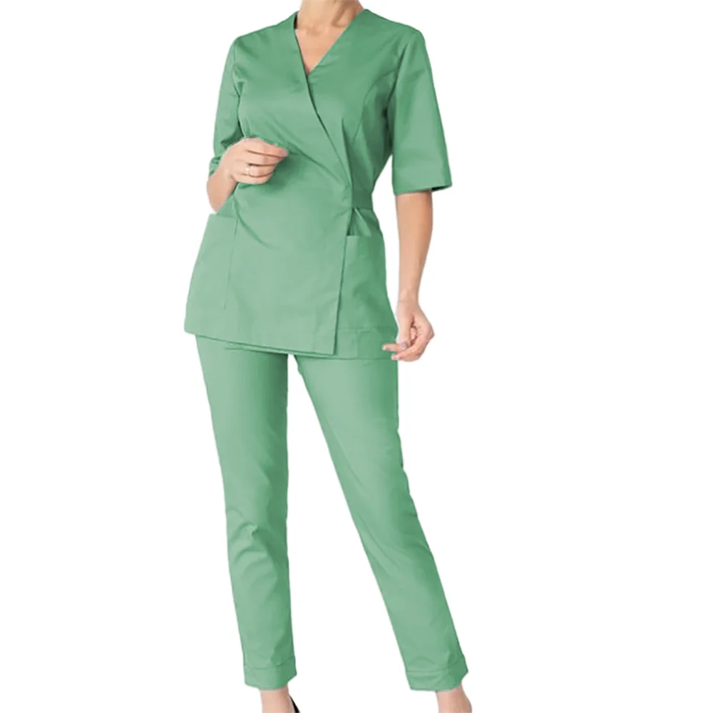 Wholesale Hospital Uniforms Scrubs Vendors Nurse Scrubs Top With Jogger