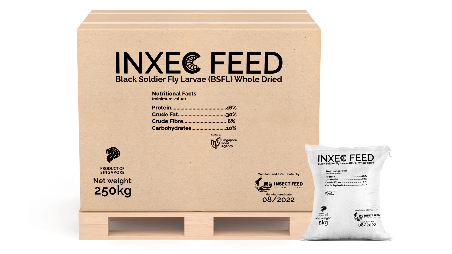 Wholesale High Protein Natural Black Soldier Fly Dried Larvae For