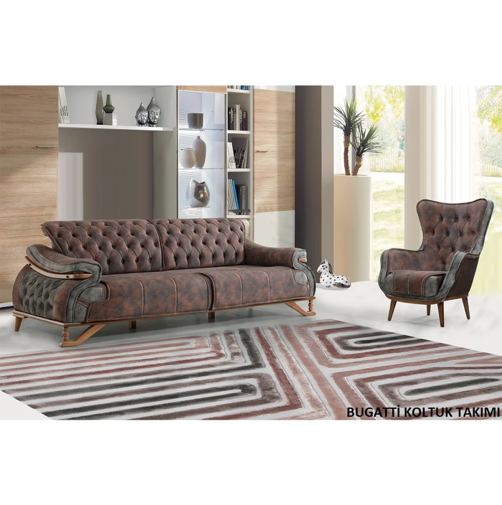 Bugatti Sofa Set Hot Sale Furnishings Comfortable Living Room