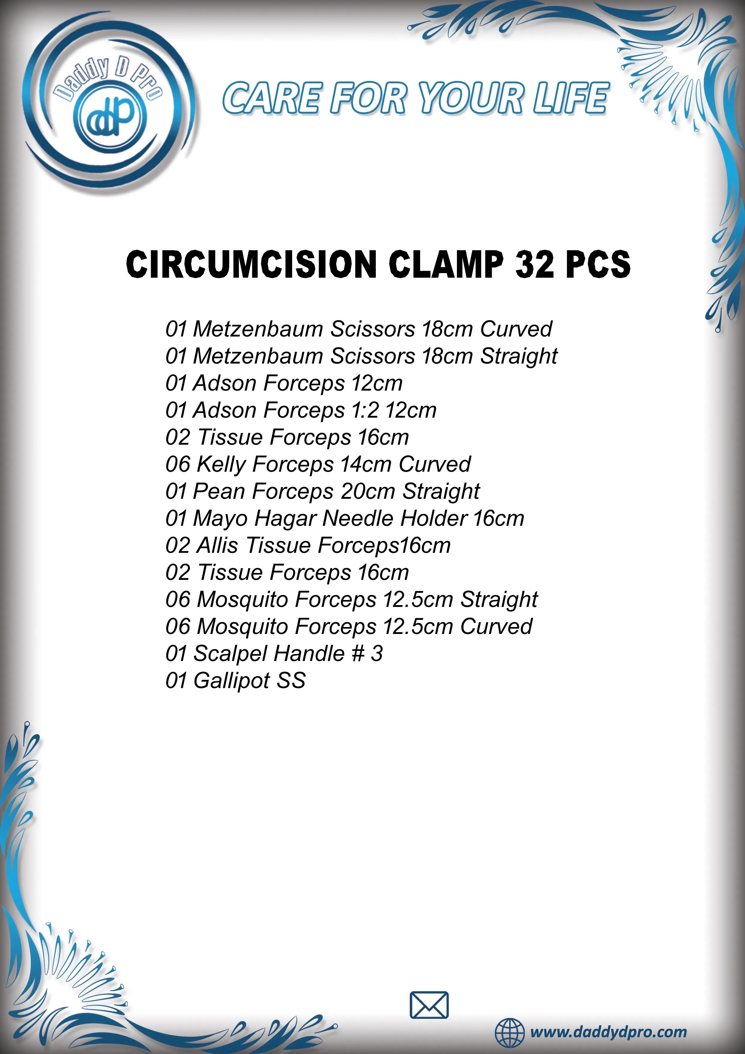 Male Circumcision Instruments Set Of 32 Pieces Mc Kit For Men Procedure Set Medical Circumcision