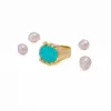 Green Druzy Cz