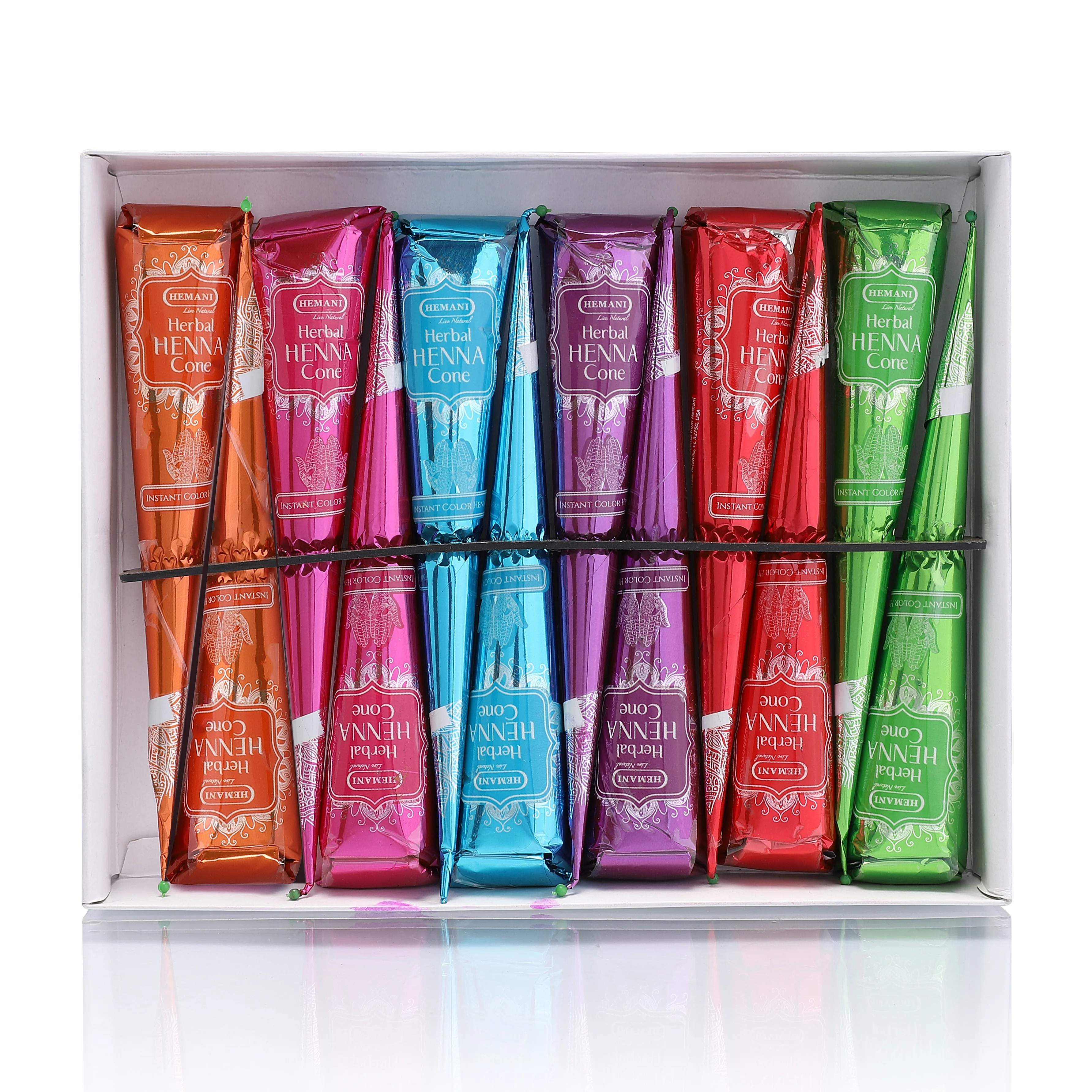 Instant Color Hemani HERBAL HENNA CONE - 12 Multi-colors