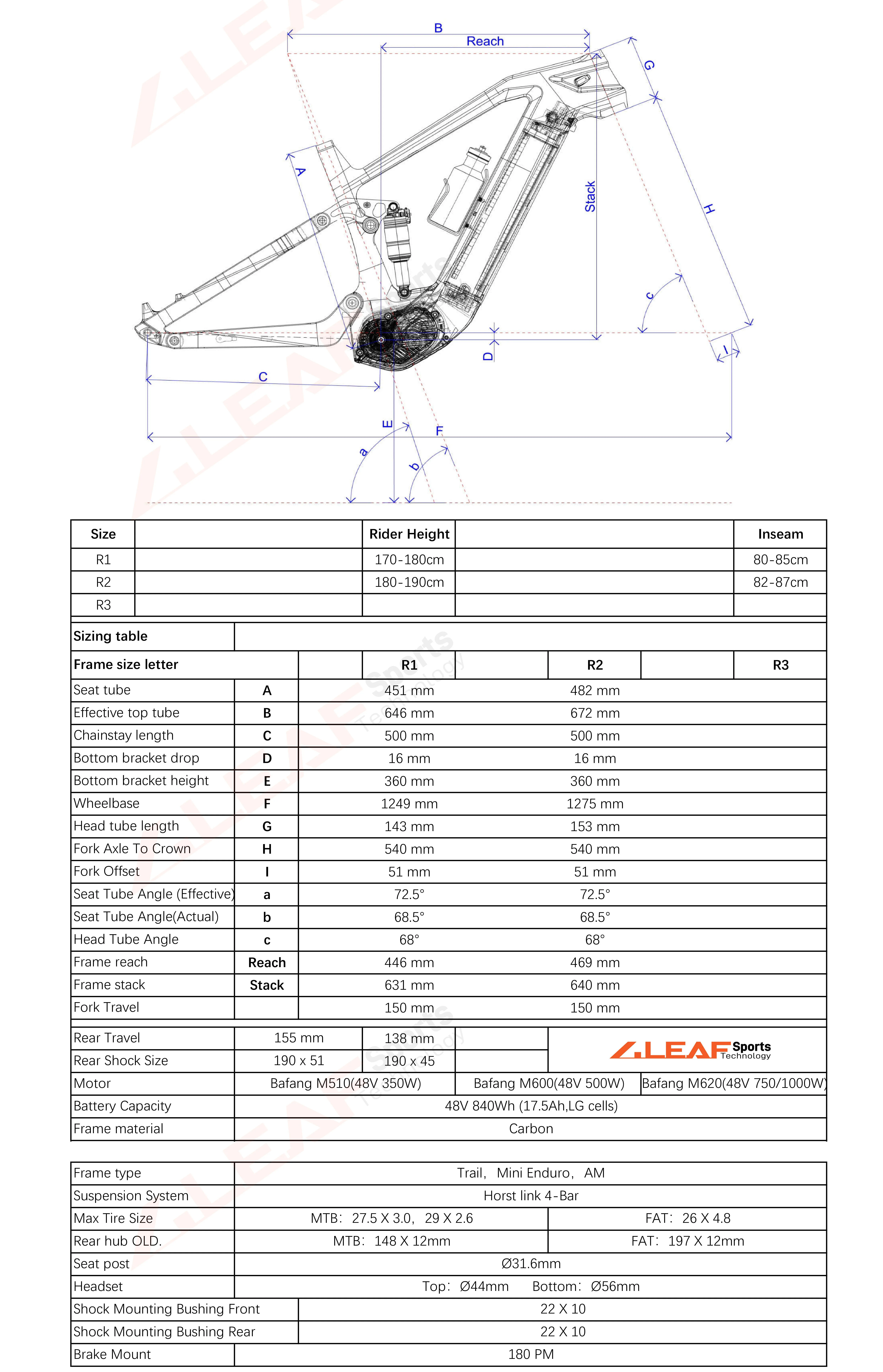 Enduro Ebike Frame Bafang G510 углеродное волокно M620 рама MTB 29 'полная подвеска Emtb