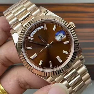 New Hot-Selling Luxury Brand Designer High-Quality Watch 40mm Diameter Brown Dial High-Quality Stylish Men's Mechanical Watches