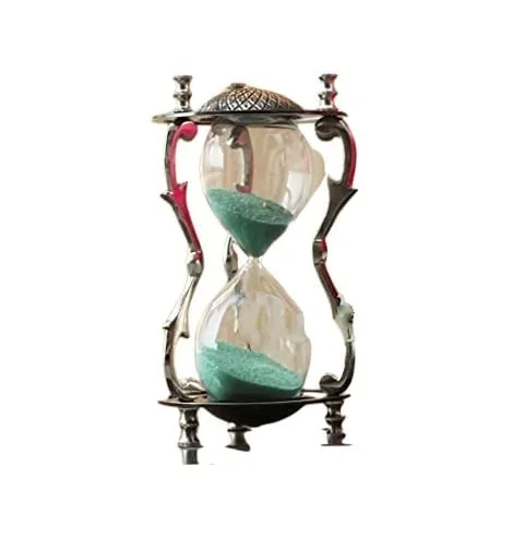 Современное дерево и металл оптом роскошные песочные часы 24 часа 10 минут стекло с наполнением из белого песка