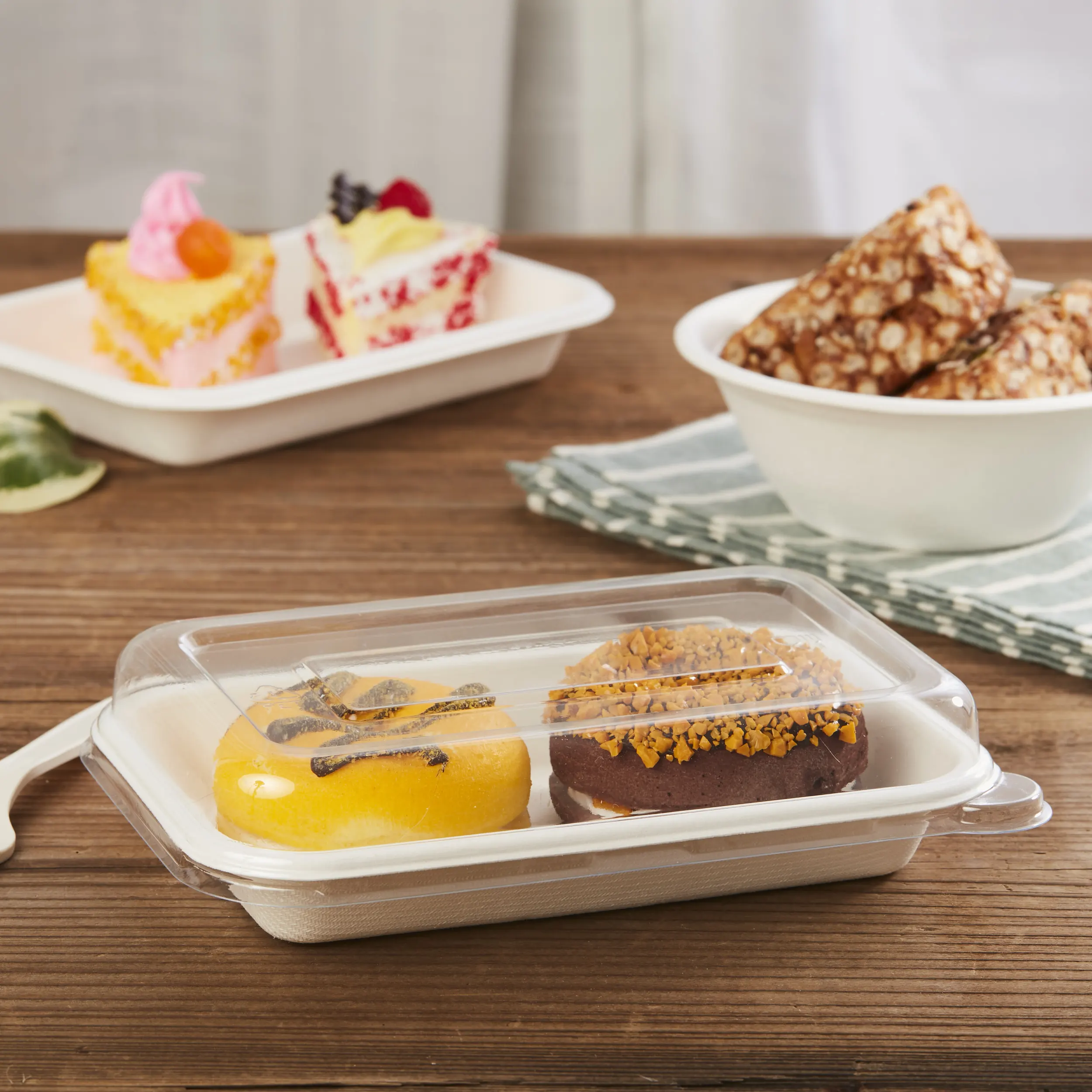 Биоразлагаемый пищевой одноразовый пластиковый фруктовый отсек лоток с