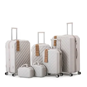 Manufacture Hot Selling ABS Suitcase Set 12/14/20/24/28 Travel Bag Trolley Luggage Sets 5pcs