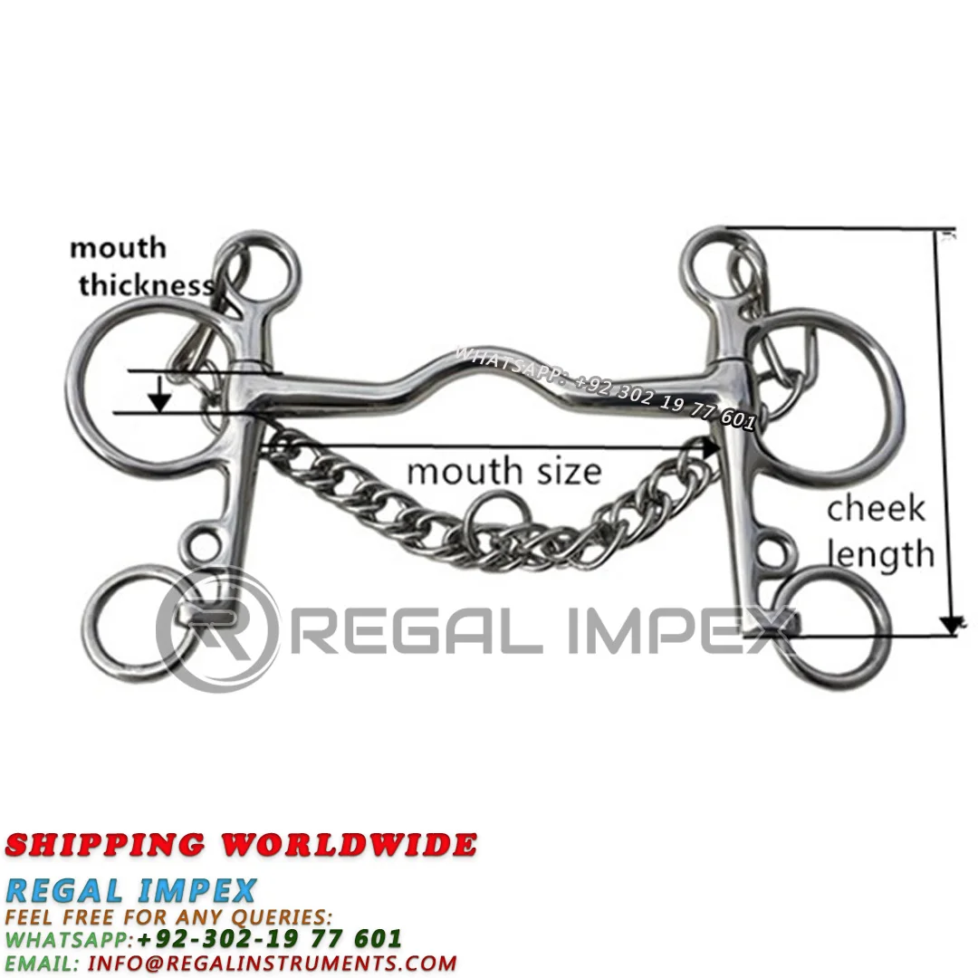 Horse Bit Pelham Stainless Steel Bit Rubber Covered Mouth With Hooks