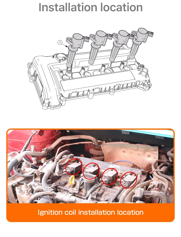 Boxi Bobina Di Accensione Per Hyundai Accent E Kia Rio 2006-2011, Sostituisce 27301-26640 673-8308 - 2