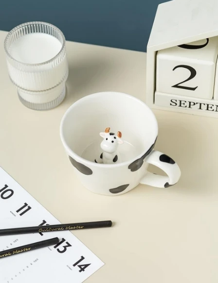 Customizable Ceramic 3D Animal Cup, Cute Cartoon Handmade Figurine Mug, Holiday and Birthday Gift for Coffee and Milk Tea Lovers