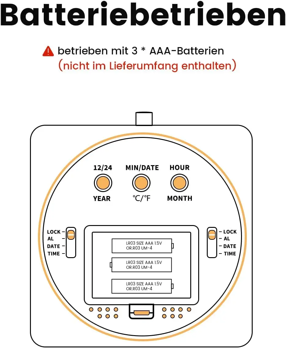 Multi-Function Office Desktop Table Digital LCD Alarm Wooden Clock with Back Light for Home Decoration