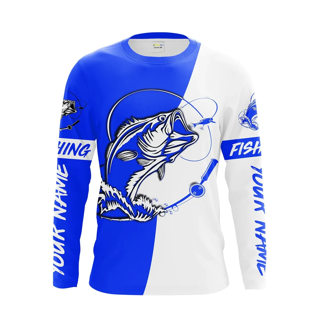 Source Wholesale Long Sleeve Sublimation Print Bass Fishing Jersey