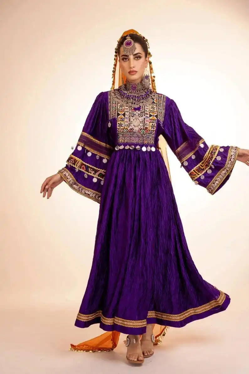 HOT SELLING WEDDING and PARTY WEAR AFGHAN DRESSES for WOMENS PREMIUM QUALITY WOMEN'S AFGHAN KUCHI DRESS