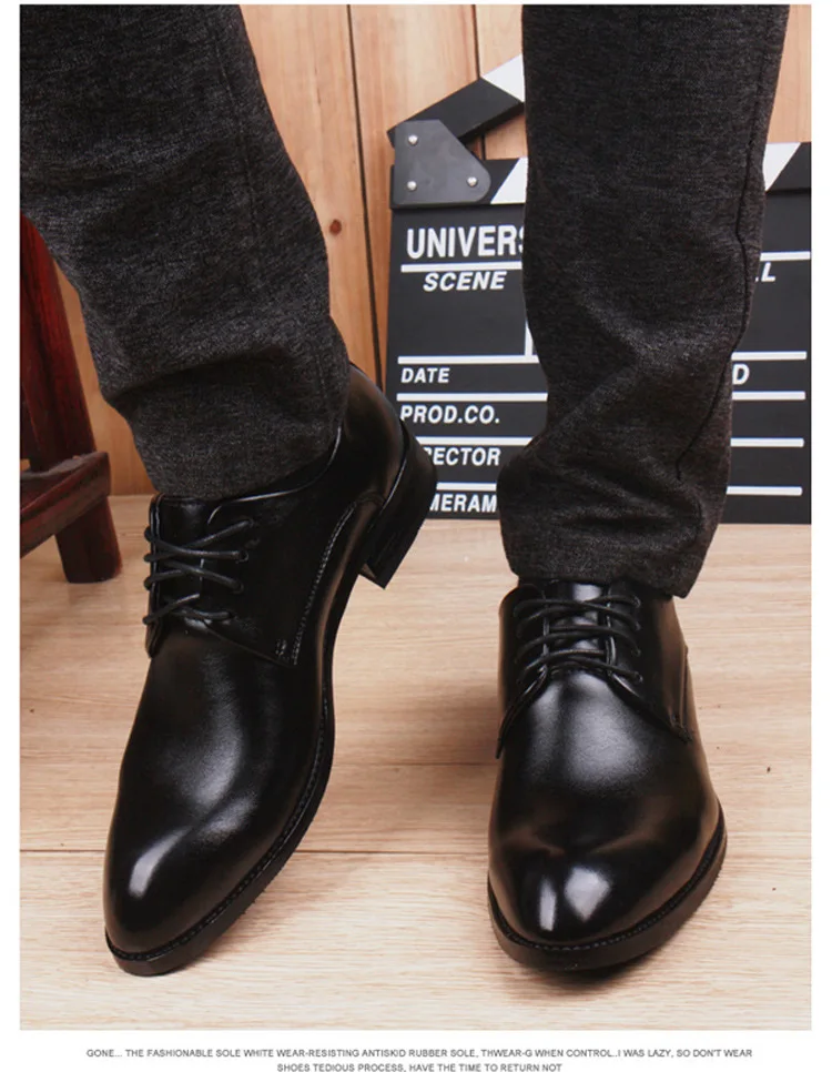 Туфли мужские из натуральной кожи брендовые строгие ботинки в итальянском стиле повседневная обувь для вечеринки офиса