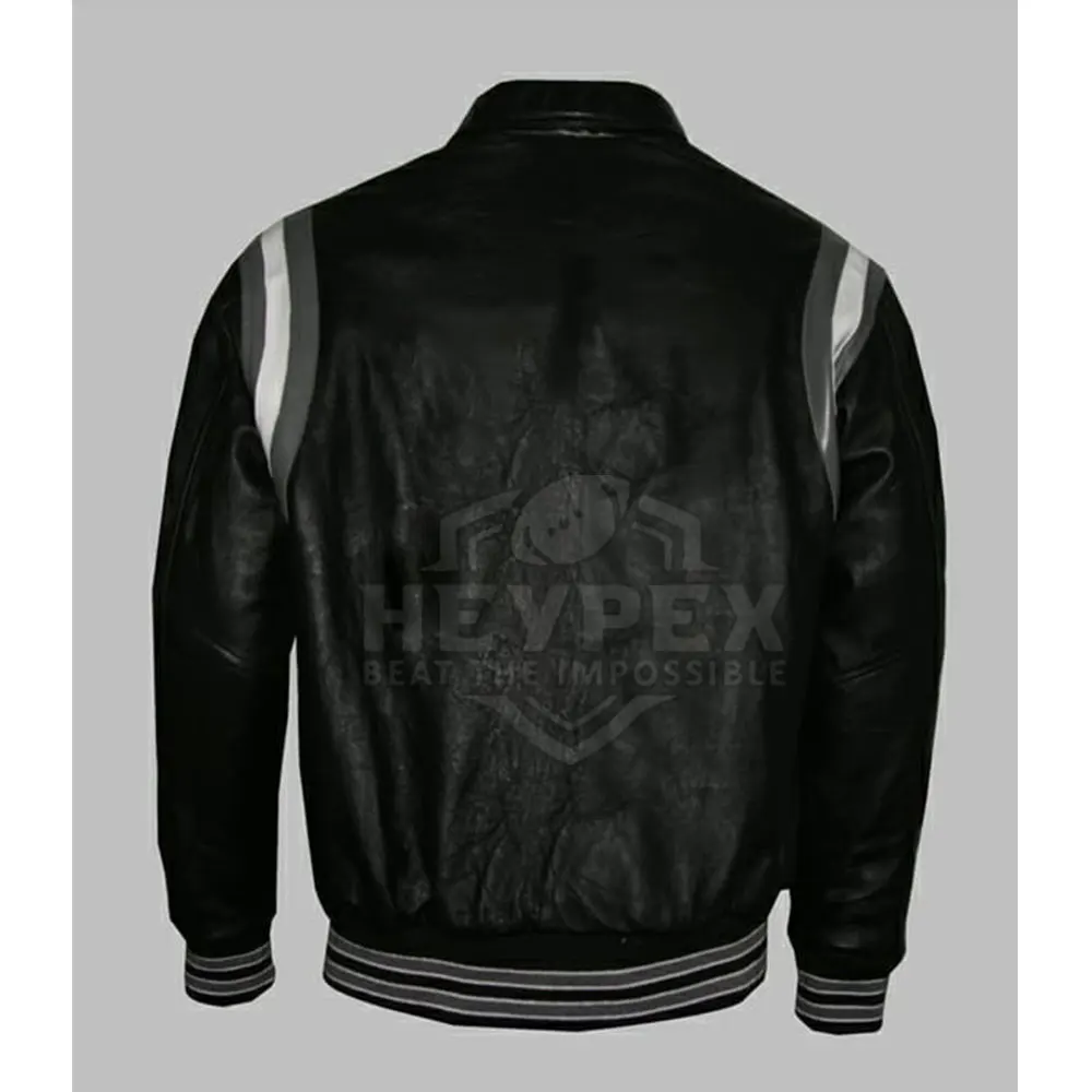 Wholesale US Size Stand Collar Sheep Skin Leather Jacket