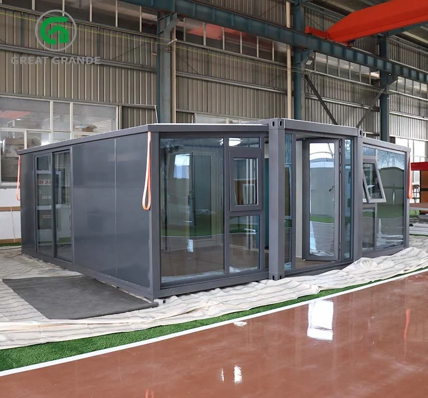 Nhà container có thể gập lại Nhà di động 20ft 40ft Tiny Nhà container mô-đun Văn phòng cabin nhà