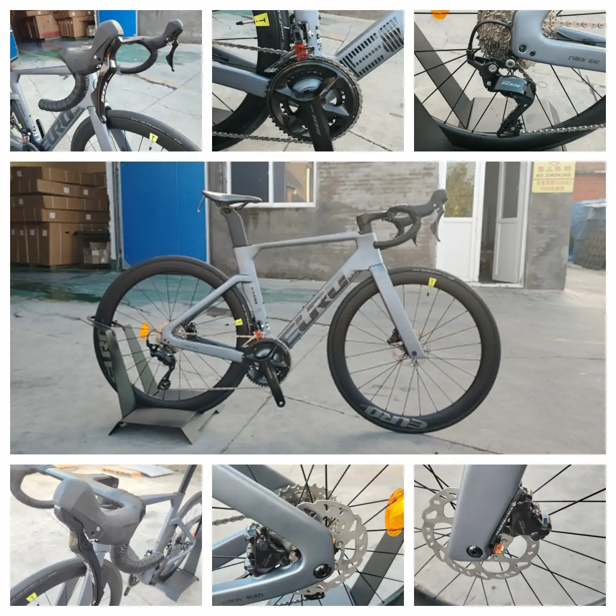 EUROBIKE 700C Full High Modulus Carbon Fiber Racing Road Bike 20/22/24 Speed Disc Brake System Included