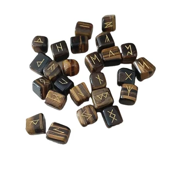 High Quality Tiger Eye Runes Set For Healing And Meditation From ...