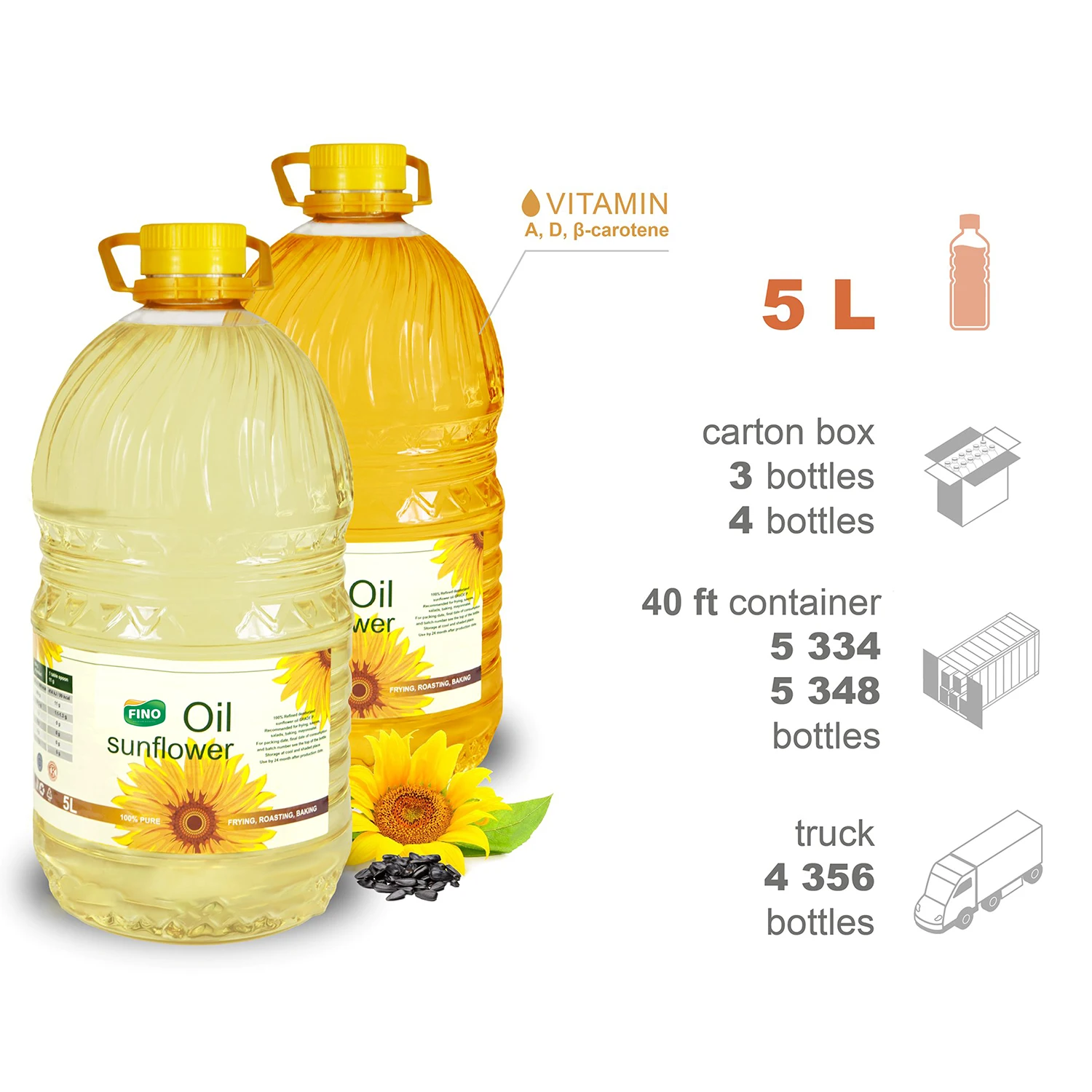 Naturally Expeller Pressed Sunflower Cooking Oil Nongmo Certified