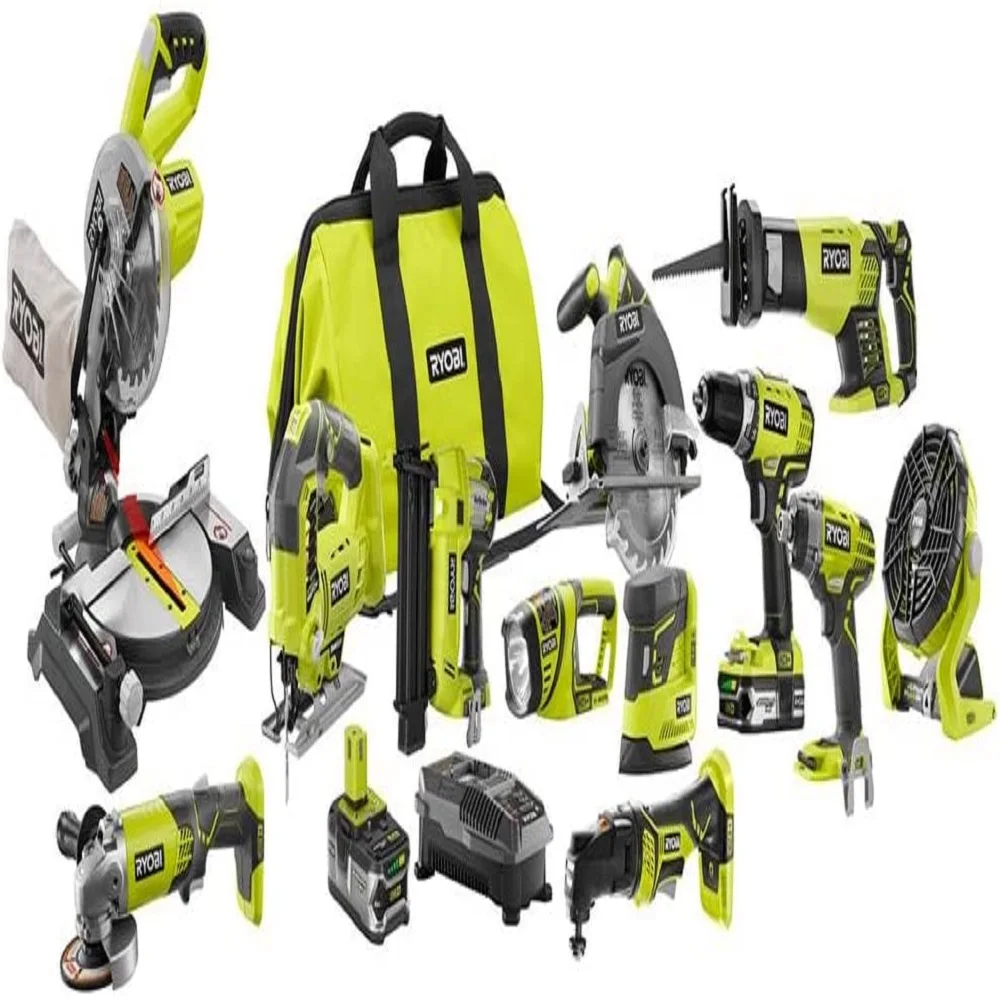 Ryobi P1896 One Plus 18volt Lithiumion Cordless Combo Kit (12tool