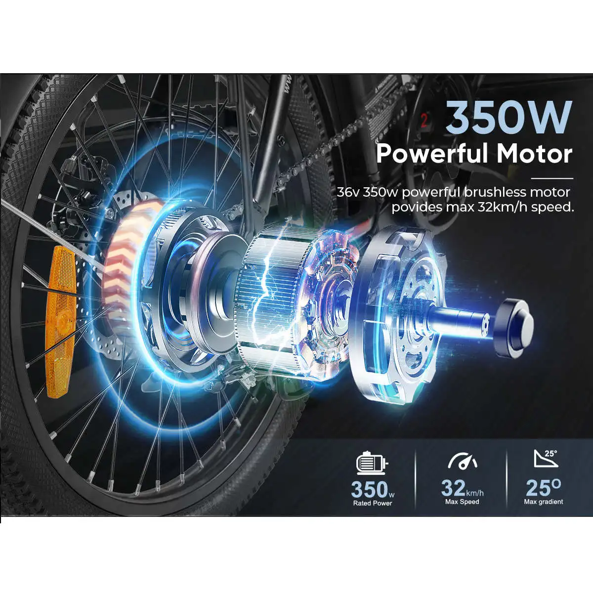 CY20 MJ Portable Electric Bike 20-Inch Folding E-Bike 250W 12Ah Multicolor Lithium Battery Aluminum Alloy Frame Digital 36V