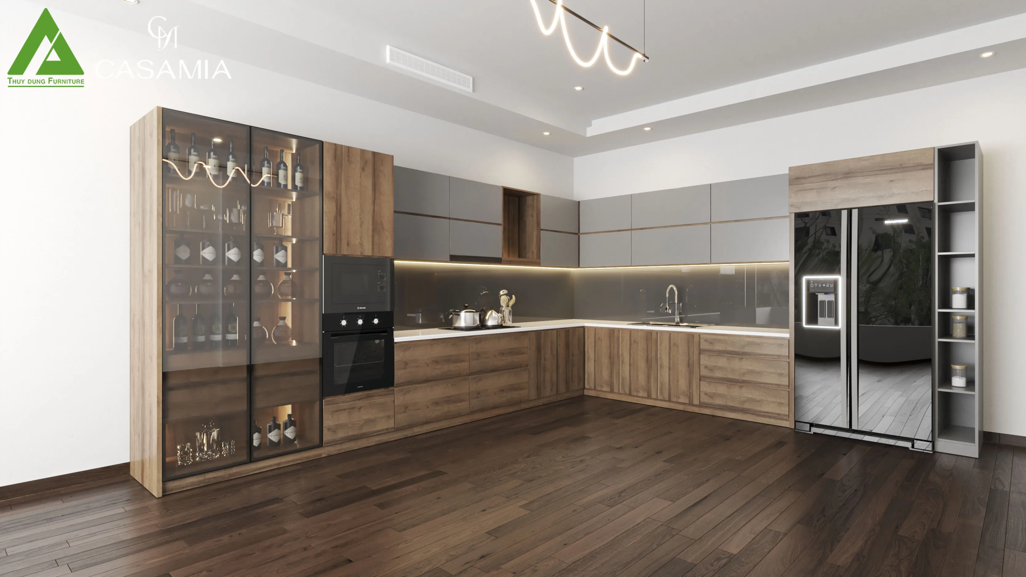 Blue Shaker Style With Mdf From Vietnam Factory High Gloss