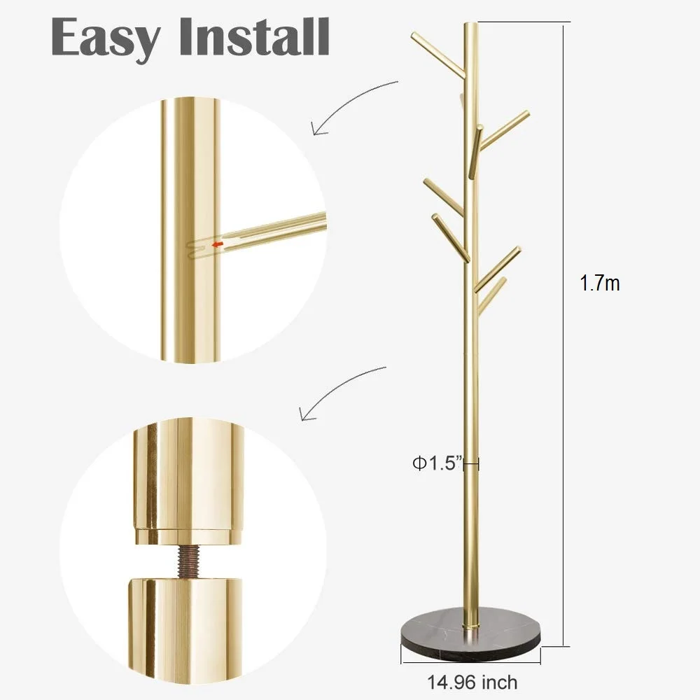 Luxury Hanger Floor Metal Coat Rack Houseware Standing Clothes And Hat ...