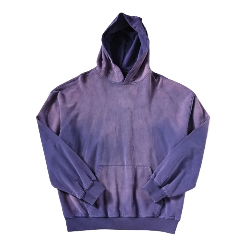 Glory Custom Acid Wash Oversized Hoodie 100% Cotton Premium Quality Pullover Boxy Hoodie With Kangaroo Pocket For Unisex