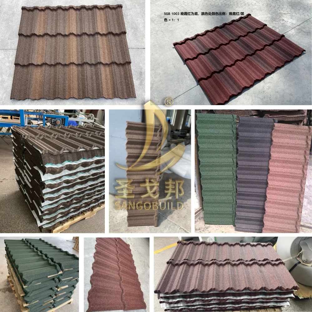 Color Tudor Tile Sand Coated Steel Roofing Sheets Classic Metal Roofing Shingles Corrugated