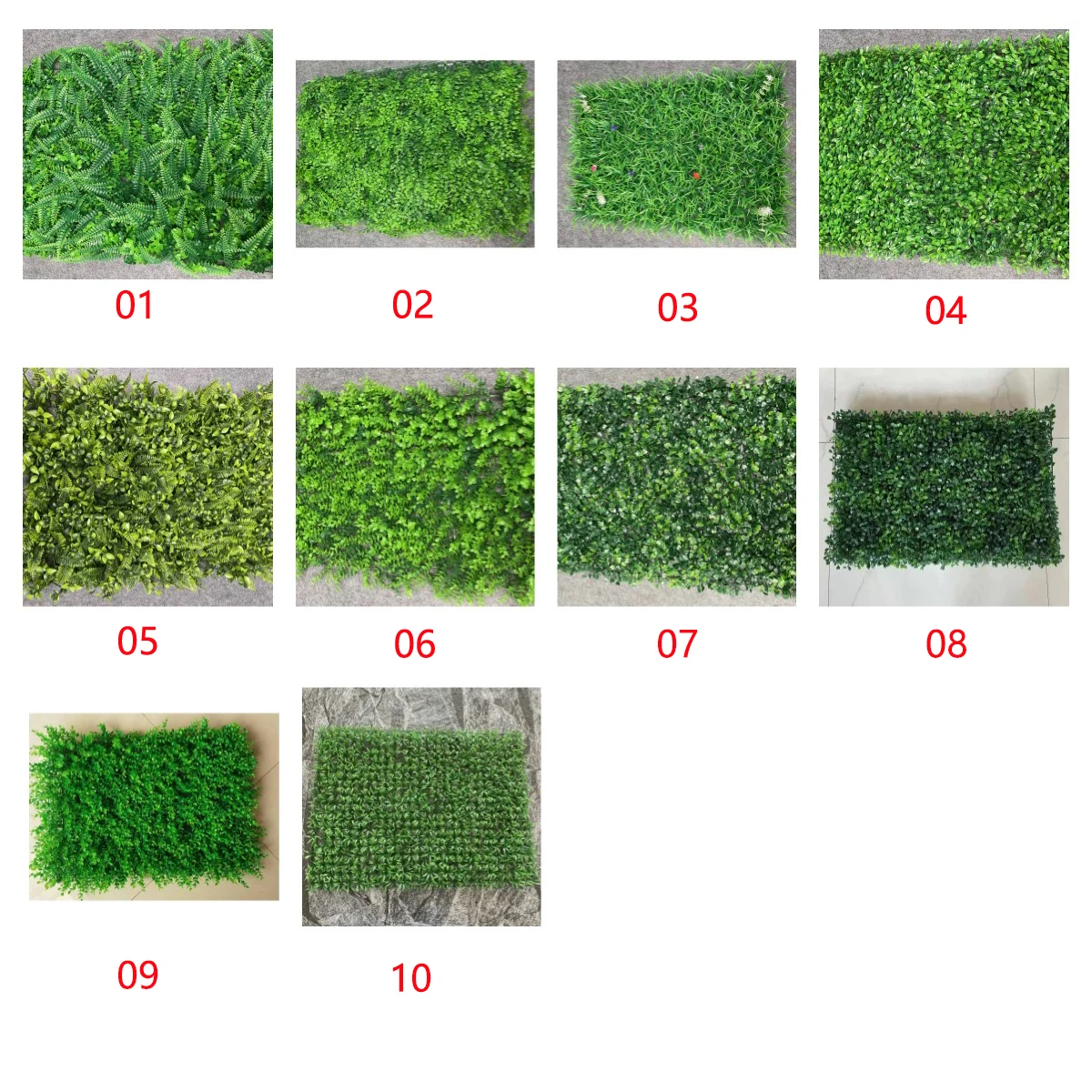 Dll651 40*60cm Plastic Artificial Flower Grass Wall Panels Wholesale