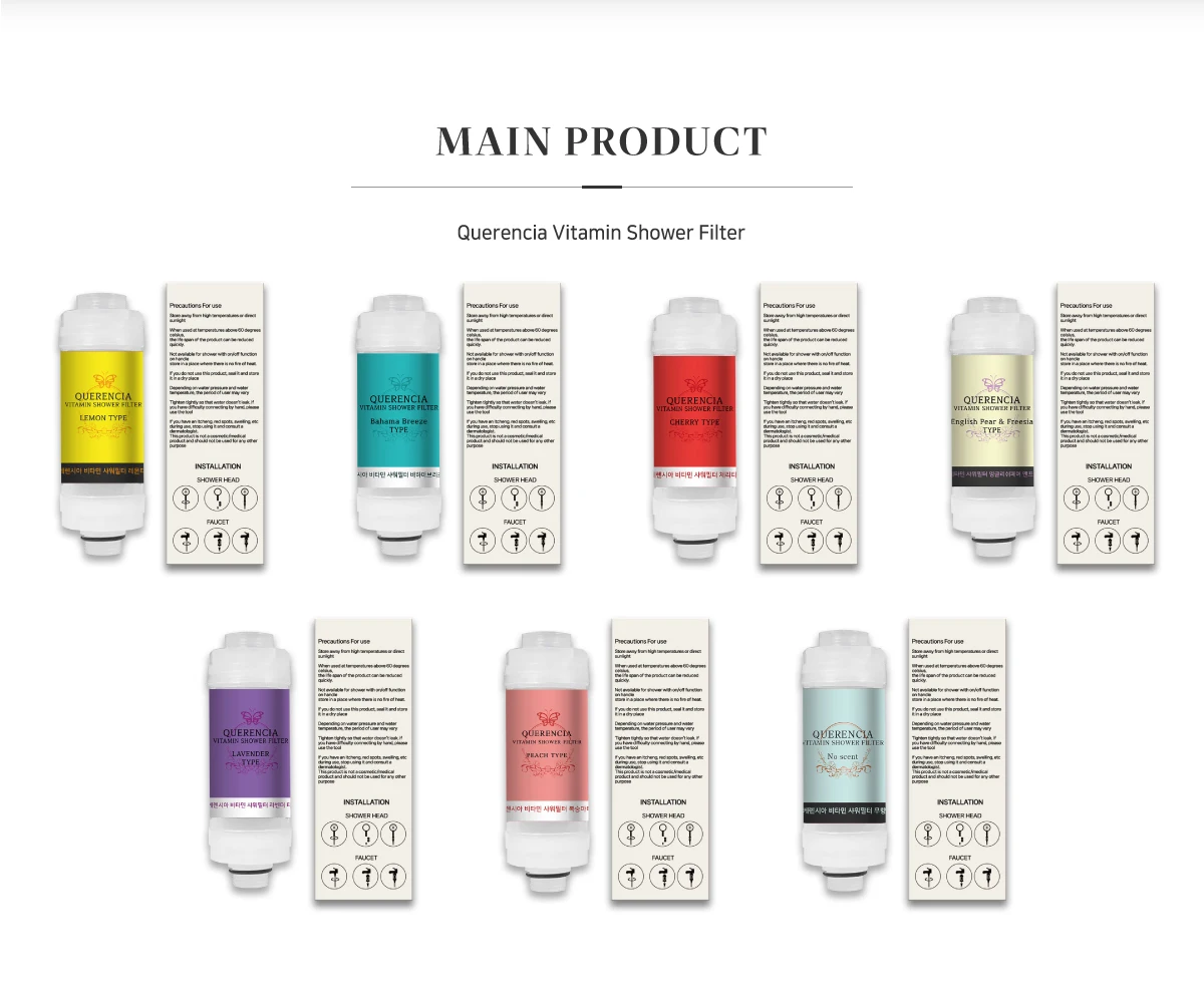 Home Spa Vitamin C Shower Filter Green Tea Extract Skin Antiaging